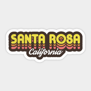 Retro Santa Rosa California Sticker